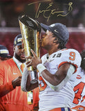 Travis Etienne Signed 16x20 Clemson Tigers Trophy Kiss Photo BAS