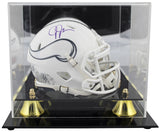 Vikings Justin Jefferson Signed STS III Speed Mini Helmet W/ Case BAS Witnessed