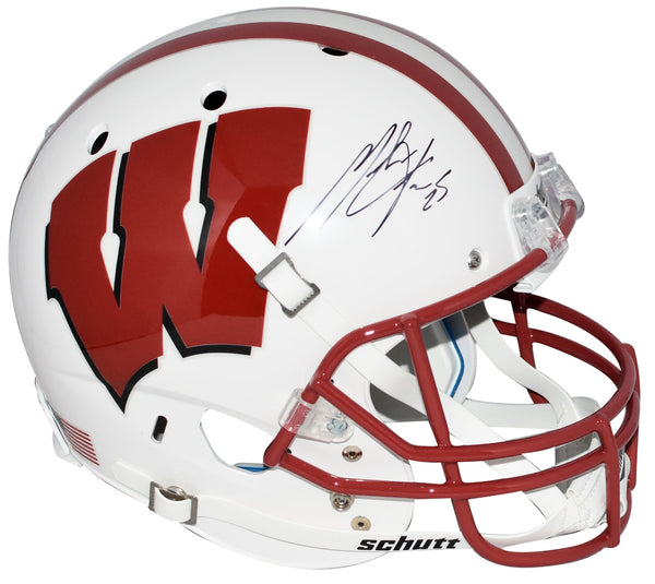 MELVIN GORDON SIGNED AUTOGRAPHED WISCONSIN BADGERS FULL SIZE HELMET JSA