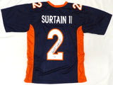 Denver Broncos Patrick Surtain Autographed Blue Jersey Beckett BAS QR #WX62986