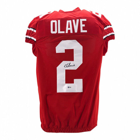 Chris Olave Signed Ohio State Buckeyes Jersey (Beckett COA) Senior Wide Reveiver