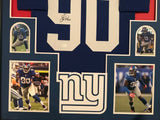 FRAMED JASON PIERRE-PAUL AUTOGRAPHED SIGNED NEW YORK GIANTS JERSEY JSA COA