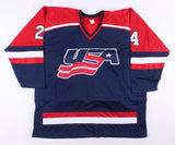 Chris Chelios Signed Team USA Jersey Inscribed "HOF 2013" (JSA COA) Blackhawks