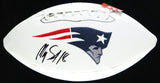 Matthew Slater Signed New England Patriots Logo Football Beckett /10xPro Bowl WR