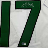 Autographed/Signed Davante Adams New York White Football Jersey Beckett BAS COA