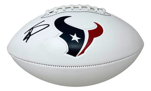 Stefon Diggs Signed Houston Texans Logo Football BAS