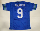 KENNETH WALKER III AUTOGRAPHED SIGNED PRO STYLE CUSTOM XL JERSEY BECKETT QR COA