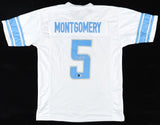 David Montgomery Signed Detroit Lions Jersey (Beckett QR Code) Iowa State RB