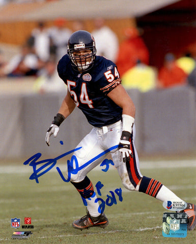 Brian Urlacher Autographed Chicago Bears 8x10 Photo HOF Beckett 48292