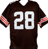 Jeremiah Owusu-Koramoah Signed Brown White # Pro Style Jersey -Beckett W Holo