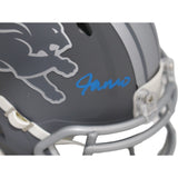 Jameson Williams Autographed Detroit Lions Slate Mini Helmet Beckett 44939