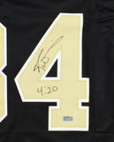 Ricky Williams Signed New Orleans Custom Black Jersey With "4:20" Insc