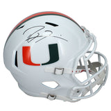 Ray Lewis Autographed Miami Hurricanes Speed Full Size Helmet Beckett