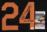 Rick Dempsey Signed Baltimore Orioles Black Jersey Inscribed MVP 83 WS (JSA COA)