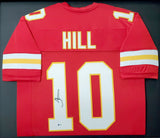 CHIEFS TYREEK HILL AUTHENTIC AUTOGRAPHED SIGNED FRAMED RED JERSEY BECKETT 191179