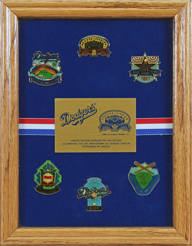 Dodgers Framed Limited Edition Dodger Stadium Collector 6 Pin Set