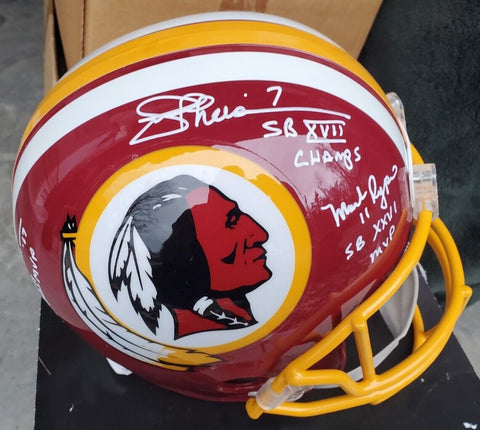 Theismann, Rypien & Williams Signed Replica Redskins Helmet JSA