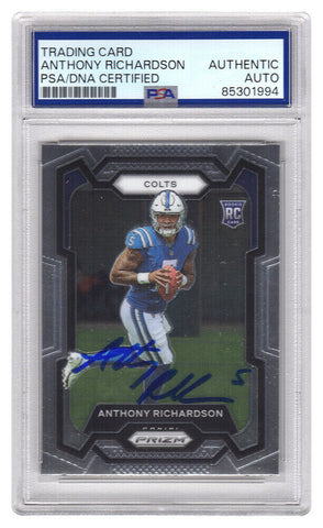 Anthony Richardson Signed Colts 2023 Panini Prizm Rookie Card #343 (PSA/DNA)