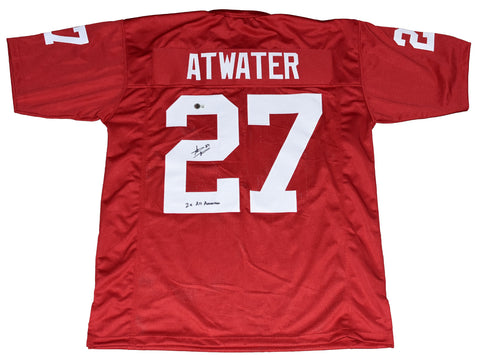 STEVE ATWATER SIGNED ARKANSAS RAZORBACKS #27 JERSEY BECKETT W/ 2x ALL-AMERICAN