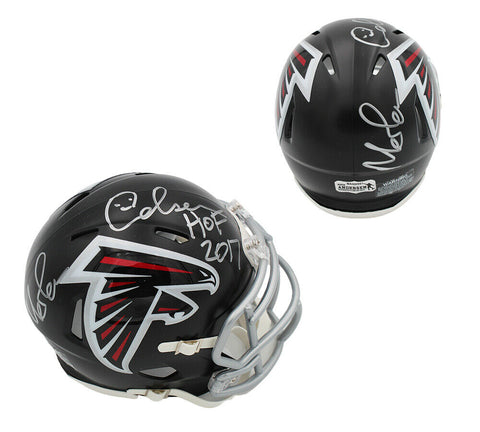 Morten Andersen Signed Atlanta Falcons Speed Mini Helmet - "HOF 2017"