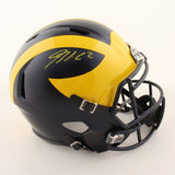 Blake Corum Signed Michigan Wolverines Full-Size Speed Helmet (Beckett) Rams R.B