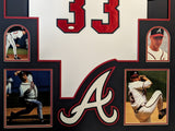 FRAMED ATLANTA BRAVES STEVE AVERY AUTOGRAPHED SIGNED JERSEY JSA COA