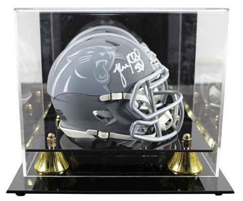 Panthers Luke Kuechly Signed Slate Speed Mini Helmet W/ Case BAS Witnessed