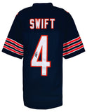 D'Andre Swift (BEARS) Signed Navy Custom Football Jersey - (JSA HOLO)