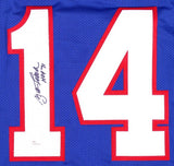 Y.A. Tittle Signed New York Giants Jersey Inscribed "HOF 71" (JSA COA)