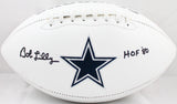 Bob Lilly Autographed Dallas Cowboys Logo Football W/HOF-Beckett W Hologram