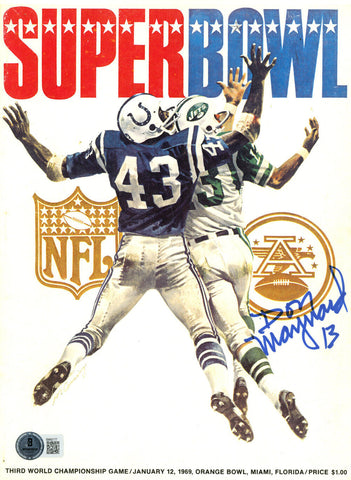 Don Maynard Autographed/Signed New York Jets 8x10 Photo Beckett 47765