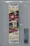 Matt Cain Autographed San Francisco Giants Ticket MLB Debut BAS Slab 25229