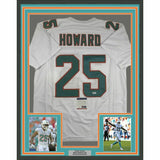 FRAMED Autographed/Signed XAVIEN HOWARD 33x42 Miami White Jersey PSA/DNA COA