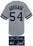 Goose Gossage Signed Grey Custom Baseball Jersey w/HOF 2008 - (SCHWARTZ COA)