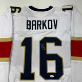 Autographed/Signed Aleksander Barkov Florida White Hockey Jersey JSA COA