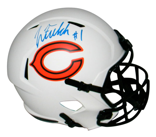 JUSTIN FIELDS AUTOGRAPHED SIGNED CHICAGO BEARS LUNAR FULL SIZE HELMET BECKETT