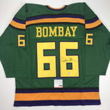 Autographed/Signed Emilio Estevez Gordon Bombay Green Hockey Jersey PSA/DNA COA