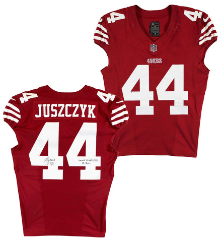 49ers Kyle Juszczyk Signed November 19, 2023 Game Used Red Nike Jersey BAS COA
