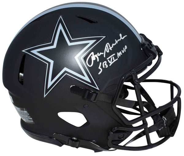 ROGER STAUBACH SIGNED DALLAS COWBOYS AUTHENTIC ECLIPSE HELMET W/ SB VI MVP