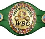 MIKE TYSON AUTOGRAPHED GREEN WBC WORLD CHAMPIONSHIP BELT BECKETT WITNESS 210832