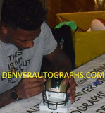 Rashard Higgins Autographed/Signed Colorado State Rams Mini Helmet 11626