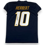 Justin Herbert Autographed SIGNED Game Cut Style Jersey - Navy - Beckett