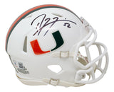 Ray Lewis Signed Miami Hurricanes Mini Speed Replica Helmet BAS ITP