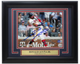 Ronald Acuna Jr. Signed Framed Atlanta Braves 8x10 Baseball Photo BAS