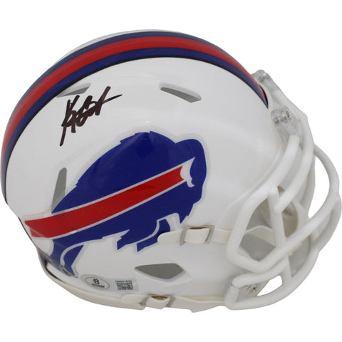 Keon Coleman Autographed Buffalo Bills Mini Helmet Beckett 46346