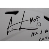 Cris Carter Autographed Minnesota Vikings F/S Lunar Helmet 2 Insc. Beckett 47385