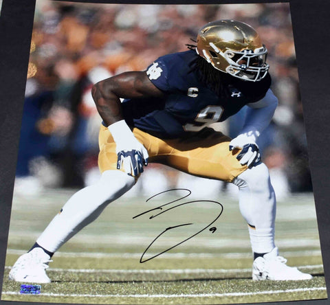 JAYLON SMITH SIGNED AUTOGRAPHED NOTRE DAME IRISH 16x20 PHOTO COA