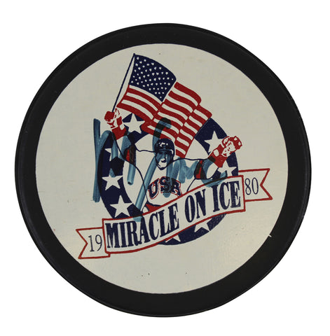 Mike Eruzione Authentic Signed 1980 Miracle On Ice Hockey Puck BAS #BN06120