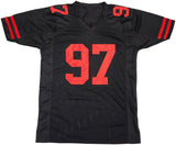 SAN FRANCISCO 49ERS NICK BOSA AUTOGRAPHED BLACK JERSEY BECKETT WITNESS 230700