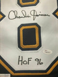 FRAMED Autographed/Signed CHARLIE JOINER 33x42 Dark Blue Jersey JSA COA Auto